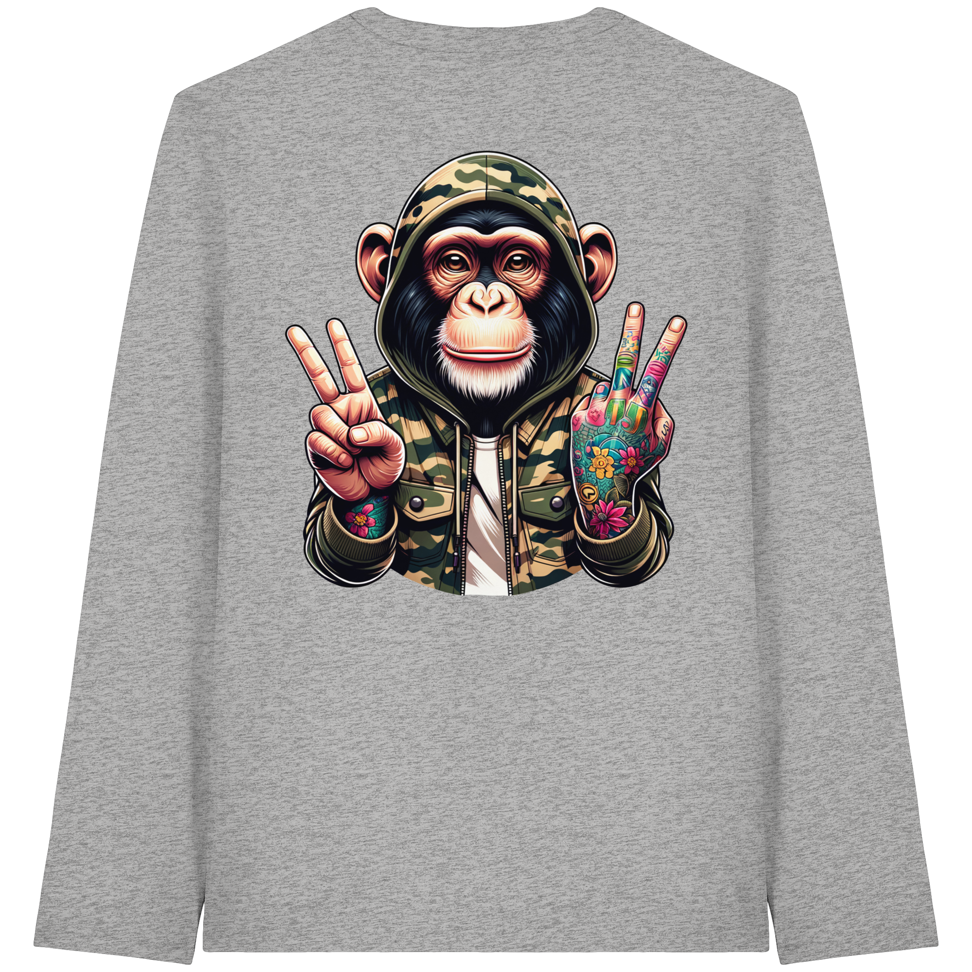 Jungle Ink Monkey - Organic Longsleeve