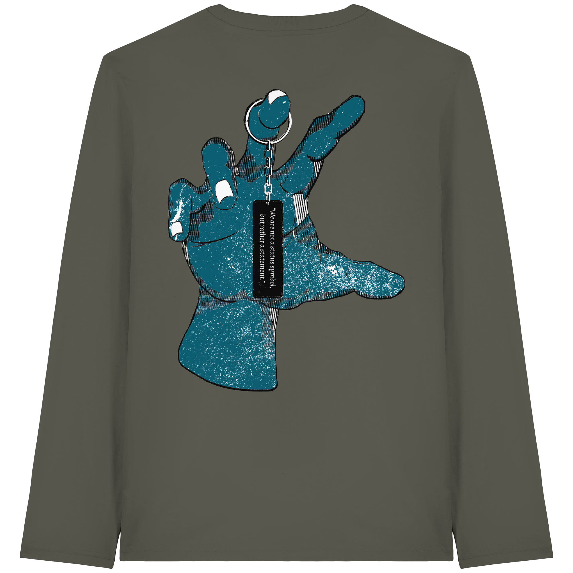 Statement Hand - T-shirt à manches longues bio