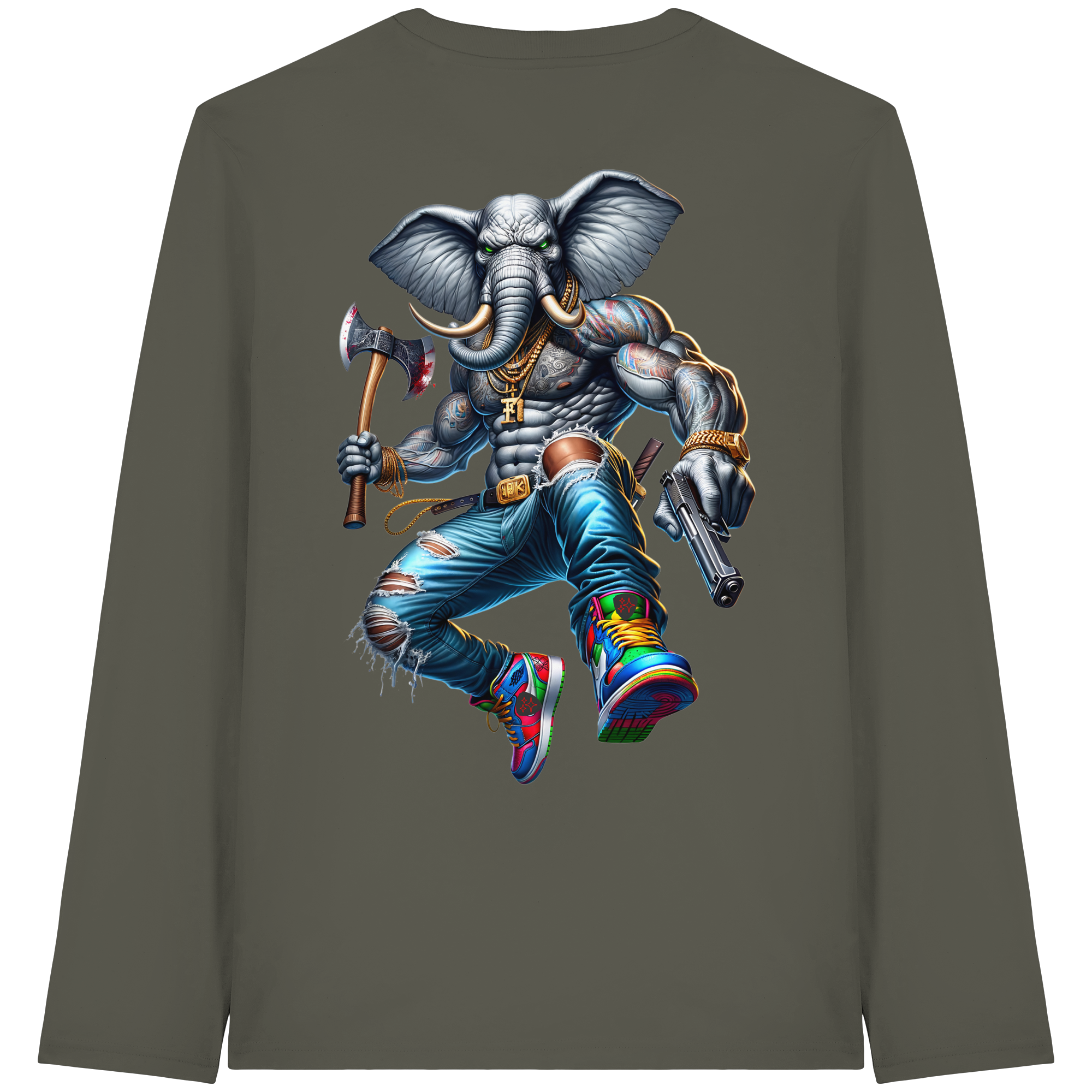 Elephant Warrior - Organic Longsleeve