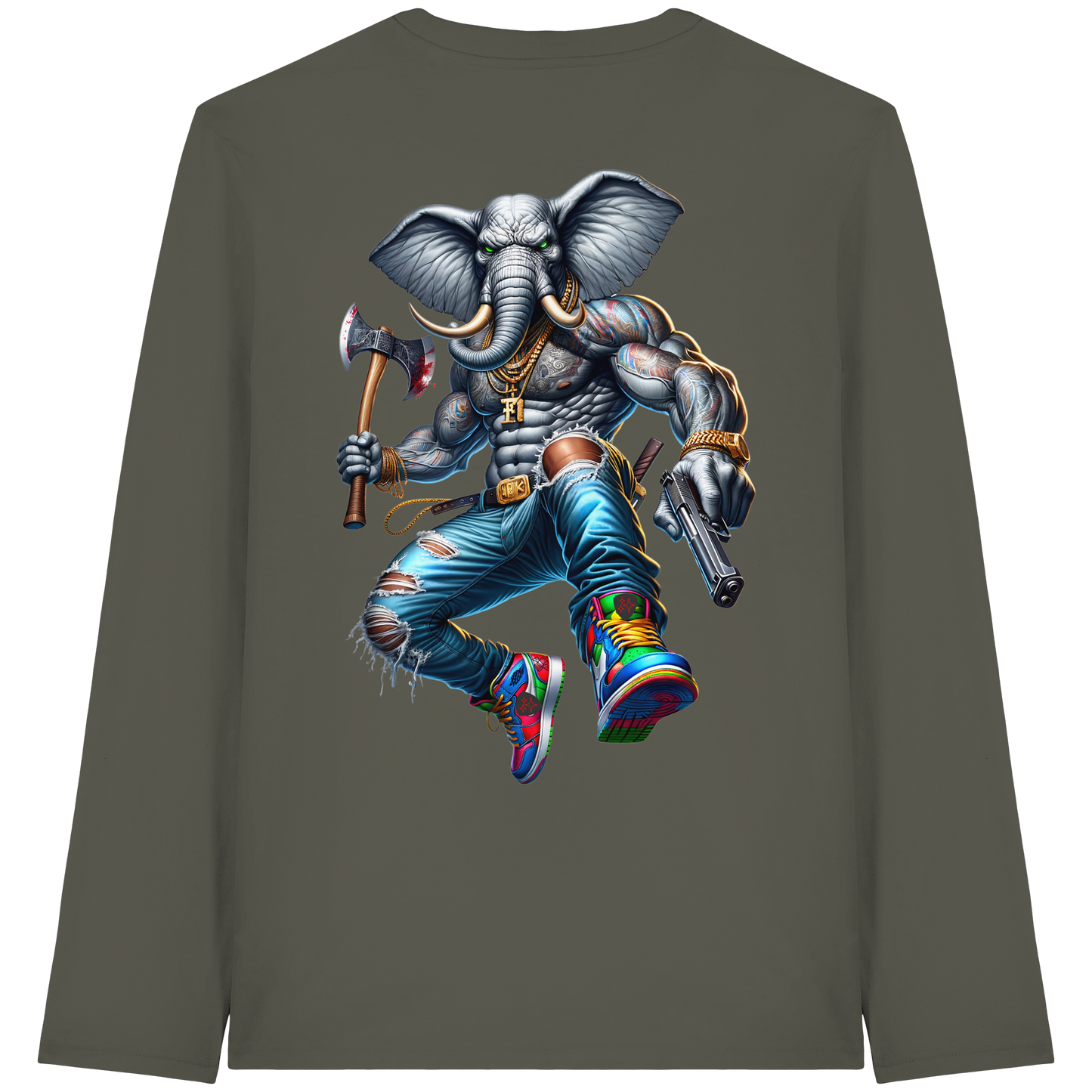 Elephant Warrior - Organic Longsleeve