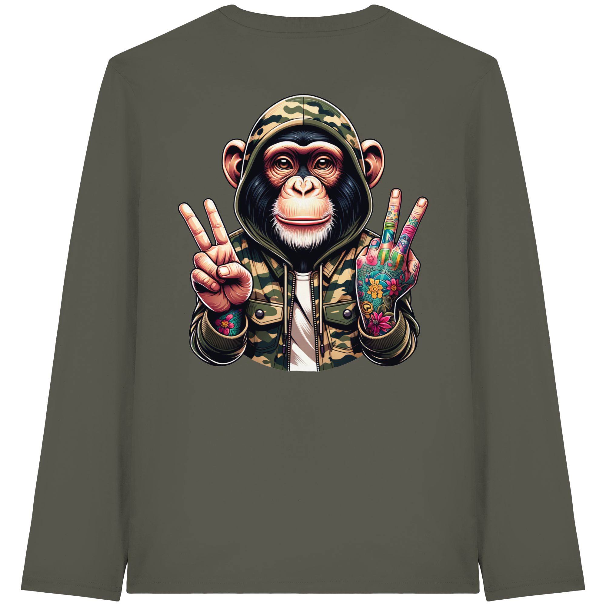 Jungle Ink Monkey - Organic Longsleeve