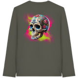 Crâne floral - T-shirt à manches longues bio