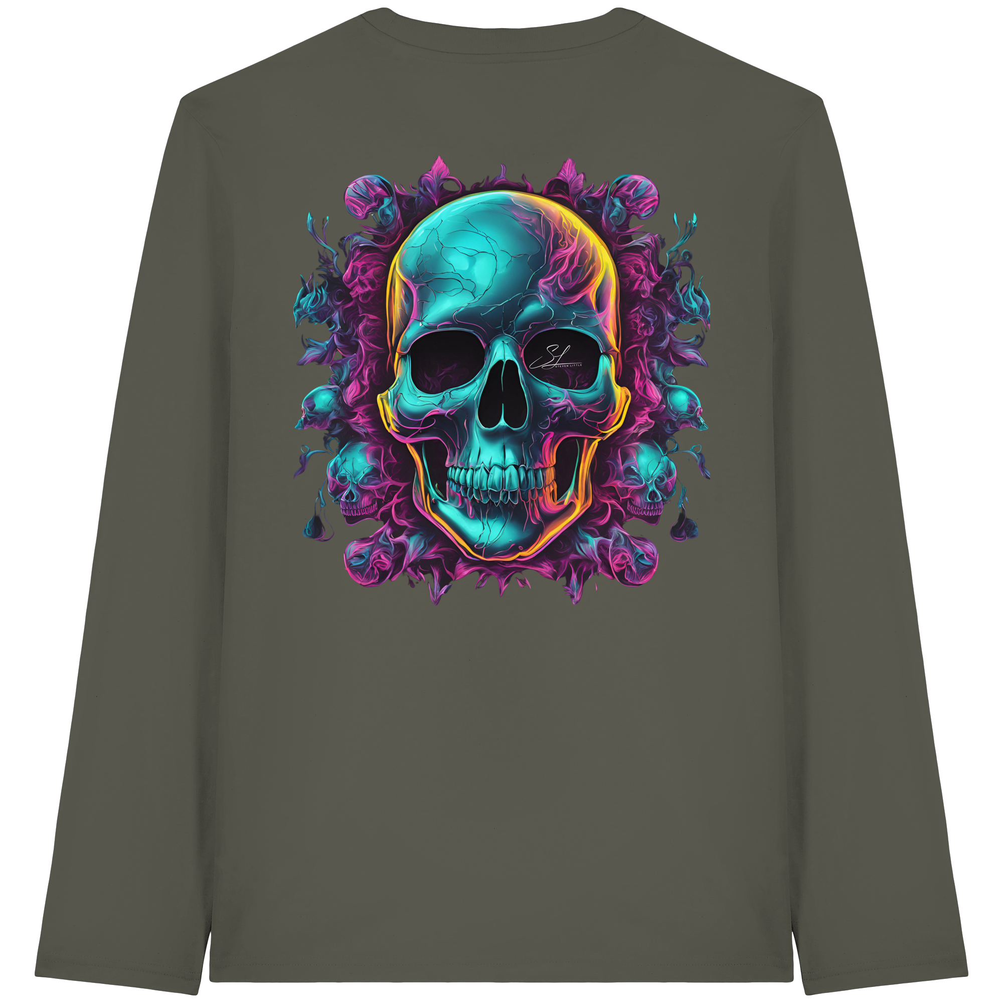 Crâne Galactique - T-shirt à manches longues bio