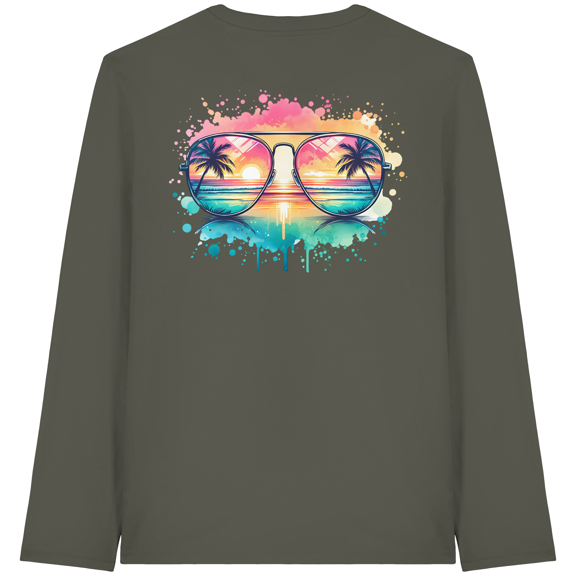Tropical Sunset Glasses - Organic Longsleeve