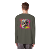 Crâne floral - T-shirt à manches longues bio