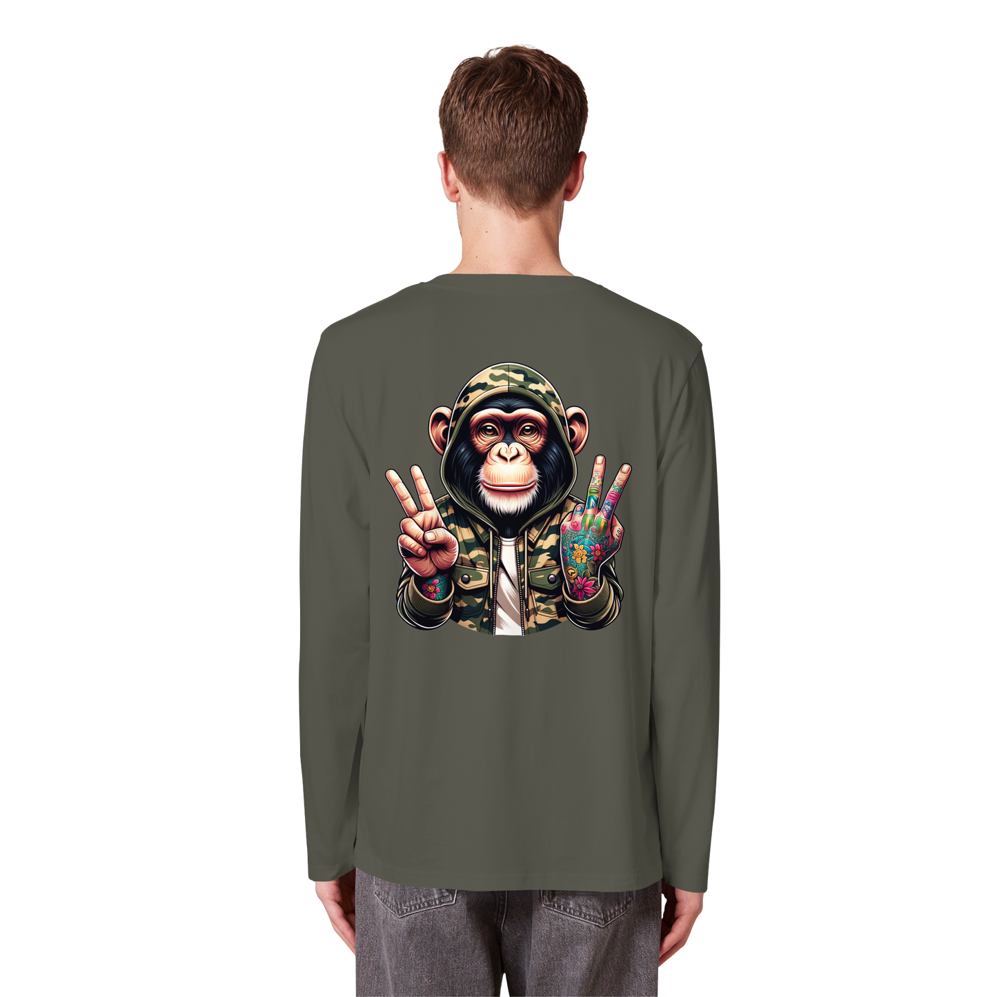 Jungle Ink Monkey - Organic Longsleeve