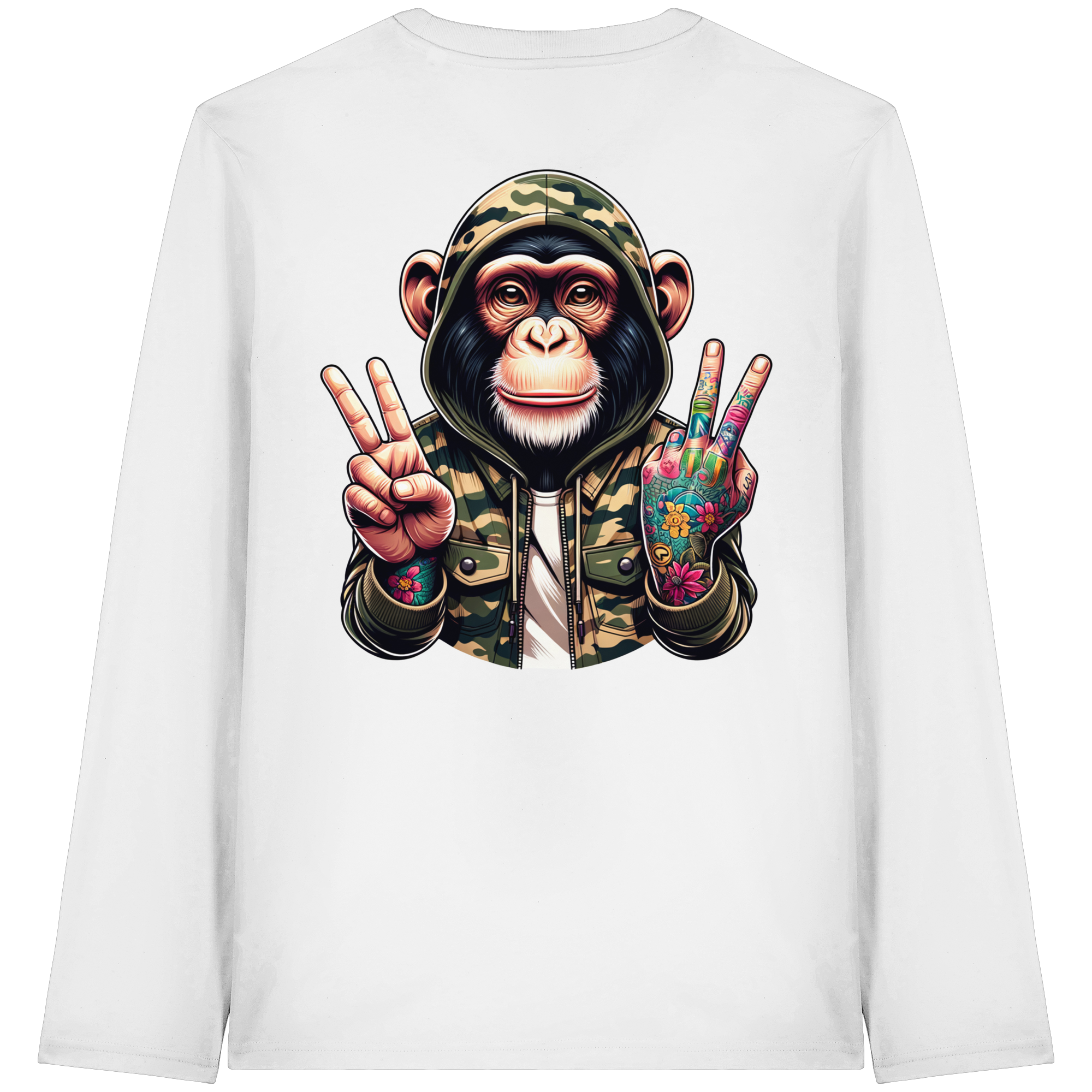 Jungle Ink Monkey - Organic Longsleeve
