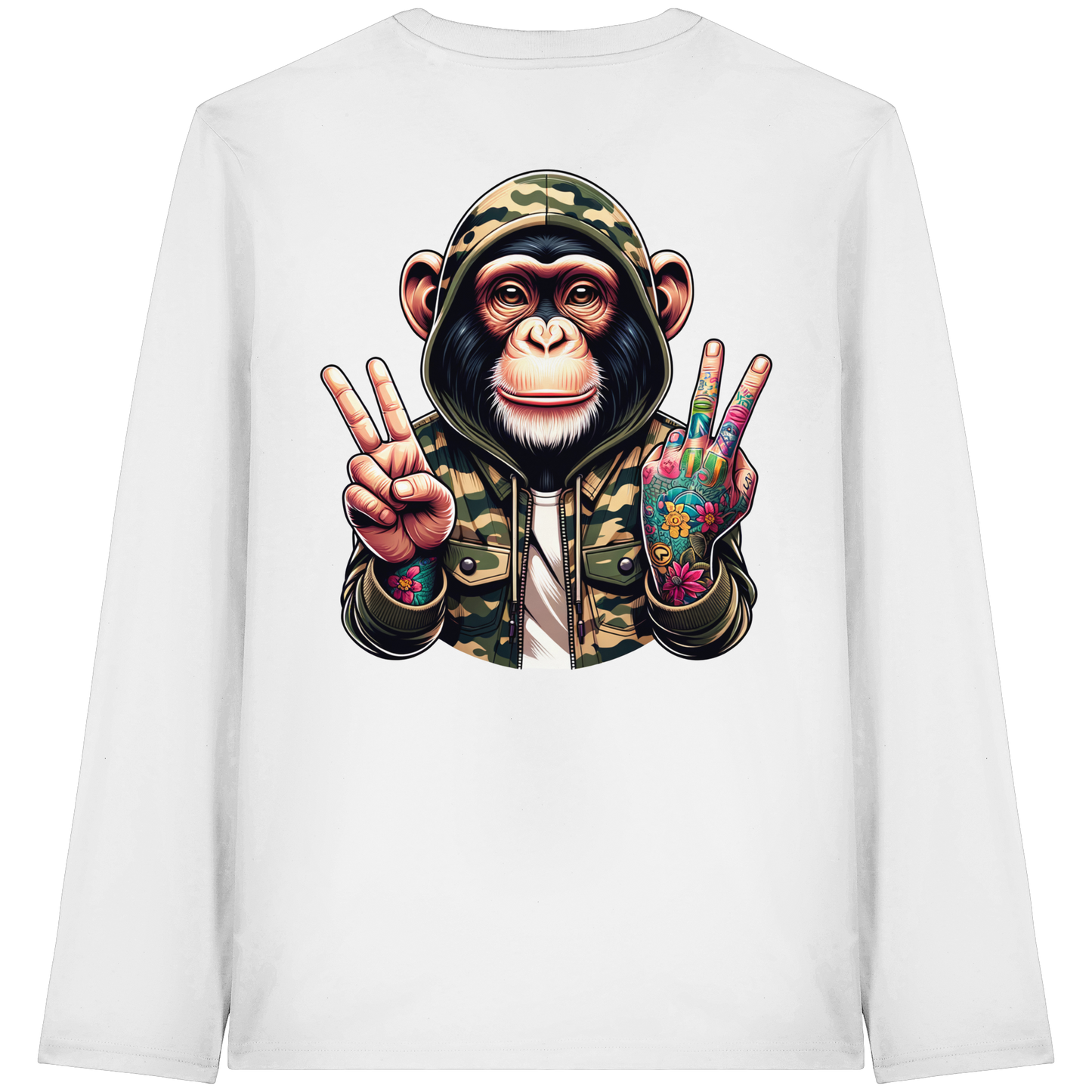 Jungle Ink Monkey - Organic Longsleeve