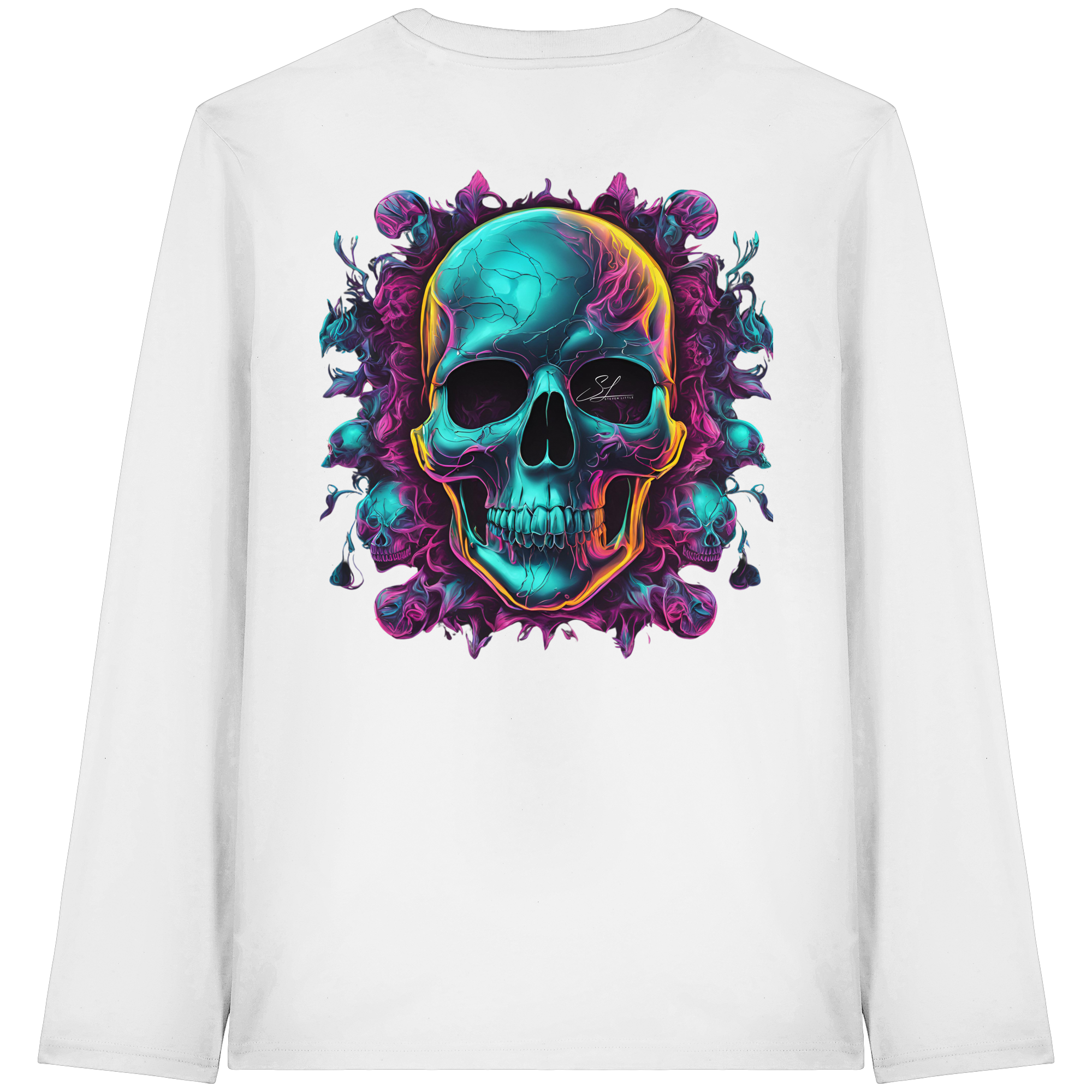 Crâne Galactique - T-shirt à manches longues bio