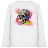 Crâne floral - T-shirt à manches longues bio
