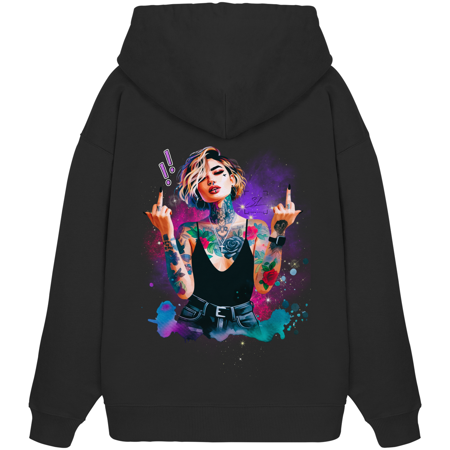 Rebel Rose - Organic Oversize Hoodie