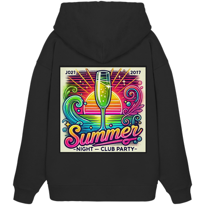 Ambiance de fête estivale - Sweat à capuche oversize bio