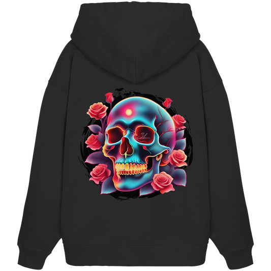 Glow Skull Design - Organic Oversize Hoodie