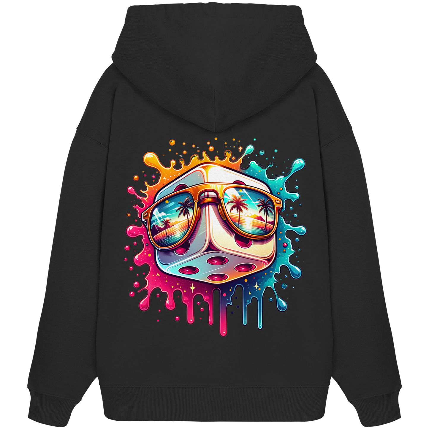 Sunset Vibes Dice - Organic Oversize Hoodie