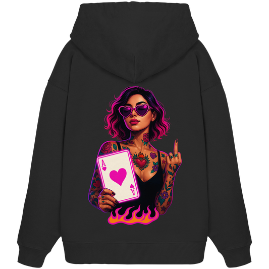 Queen of Hearts - Organic Oversize Hoodie