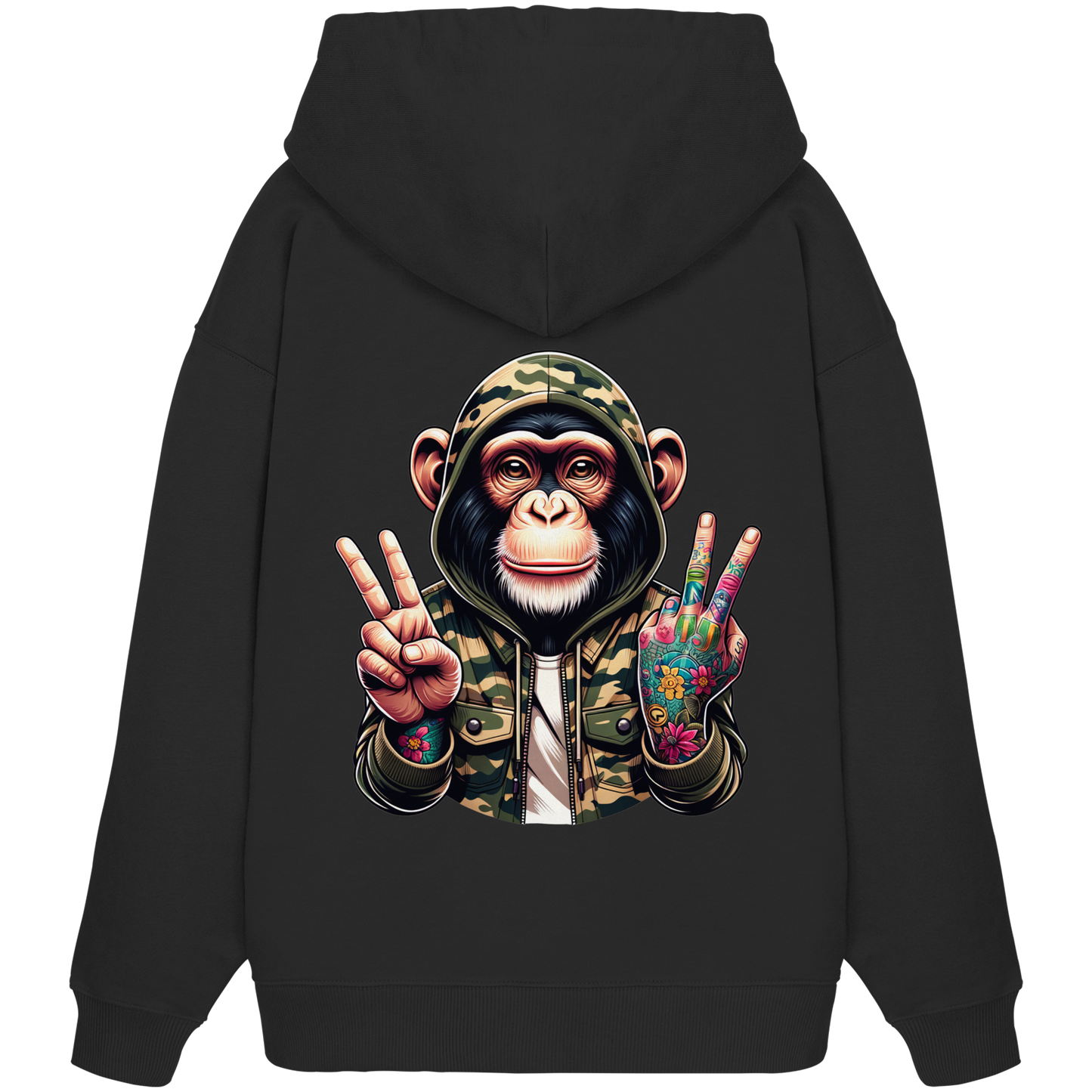 Jungle Ink Monkey - Organic Oversize Hoodie