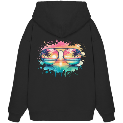 Tropical Sunset Glasses - Organic Oversize Hoodie