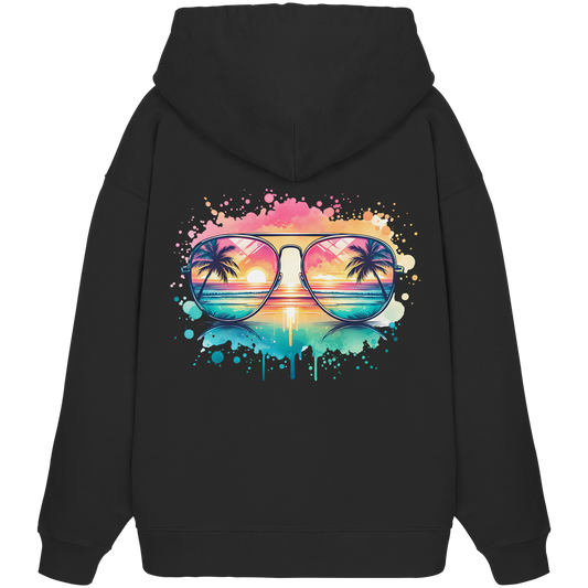 Tropical Sunset Glasses - Organic Oversize Hoodie