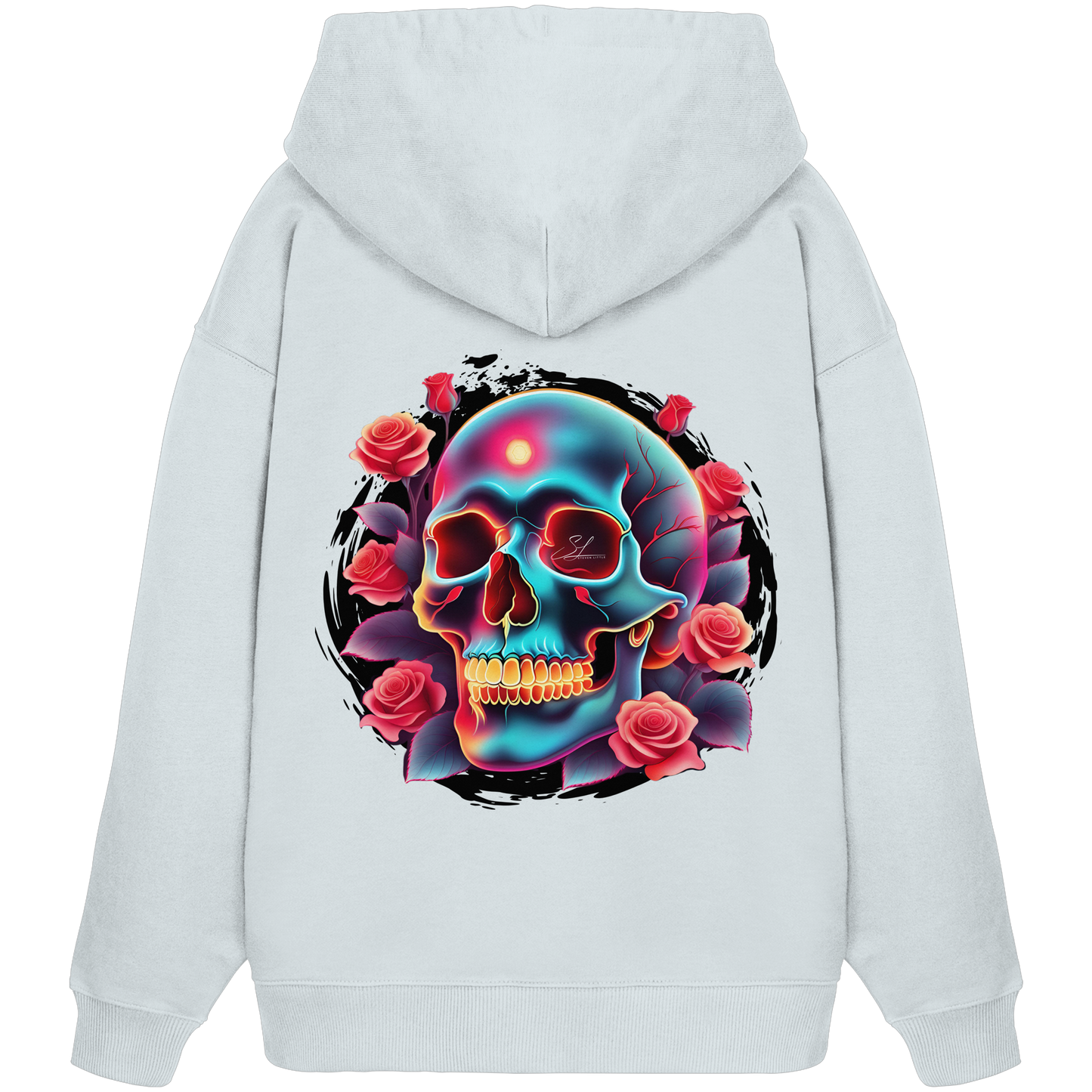 Glow Skull Design - Organic Oversize Hoodie