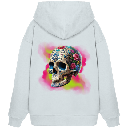 Floral Skull - Organic Oversize Hoodie