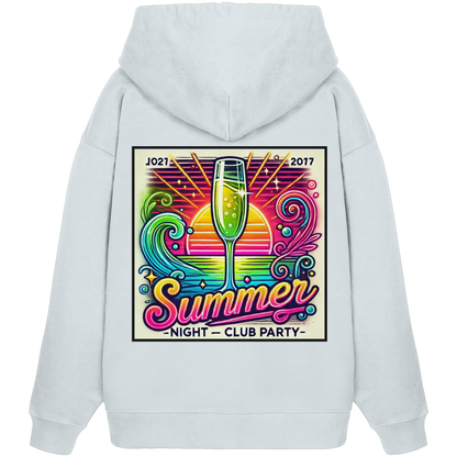 Ambiance de fête estivale - Sweat à capuche oversize bio