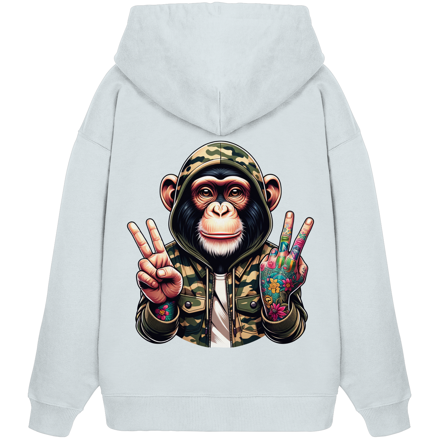 Jungle Ink Monkey - Organic Oversized Hoodie