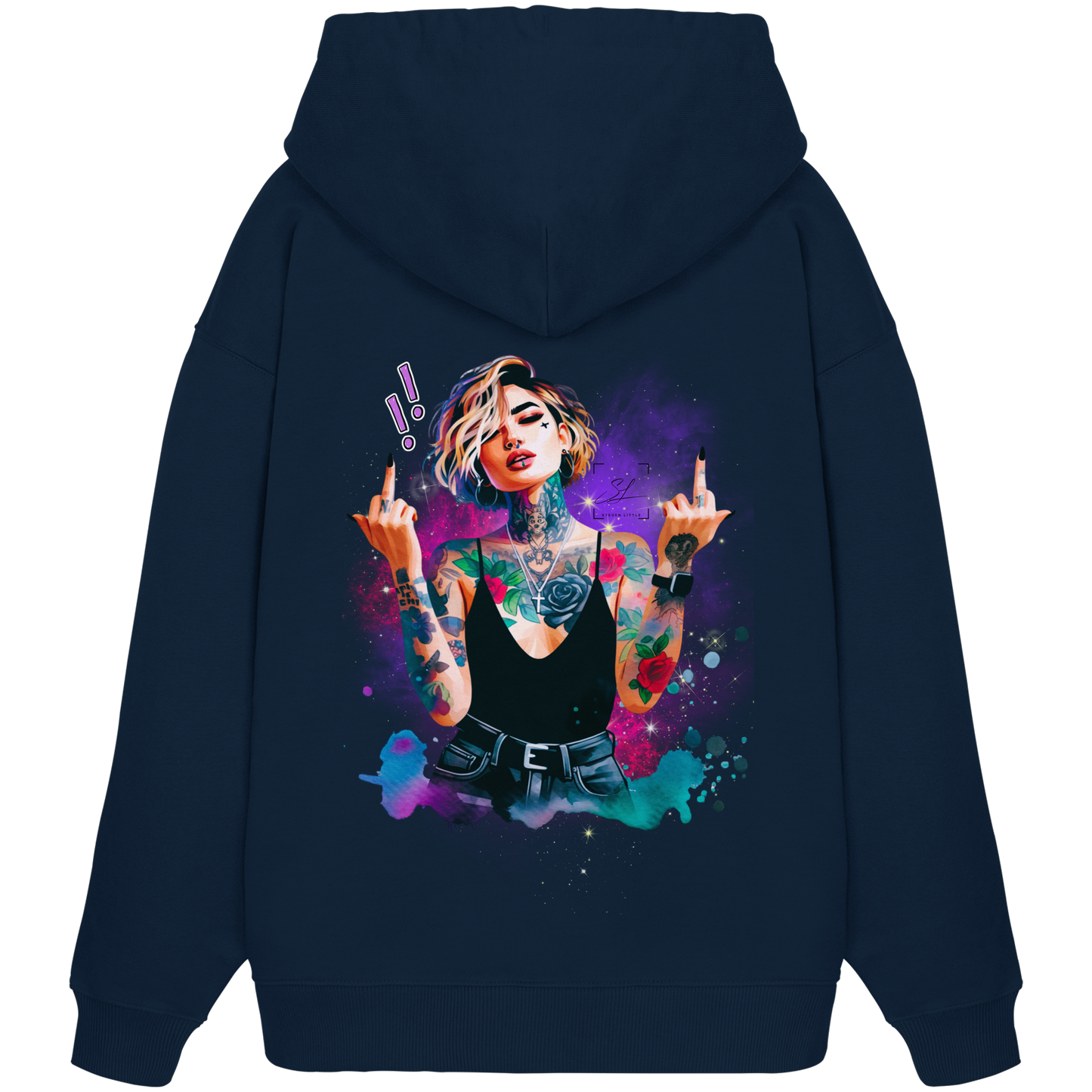 Rebel Rose - Organic Oversize Hoodie
