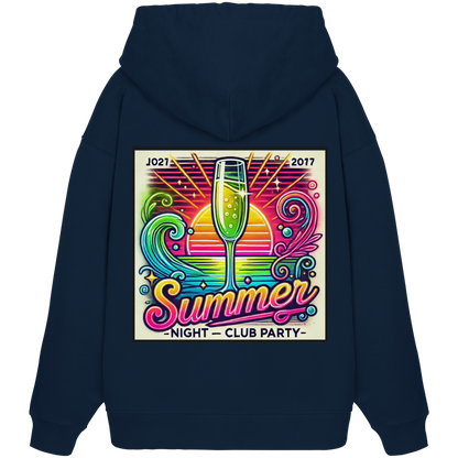 Ambiance de fête estivale - Sweat à capuche oversize bio
