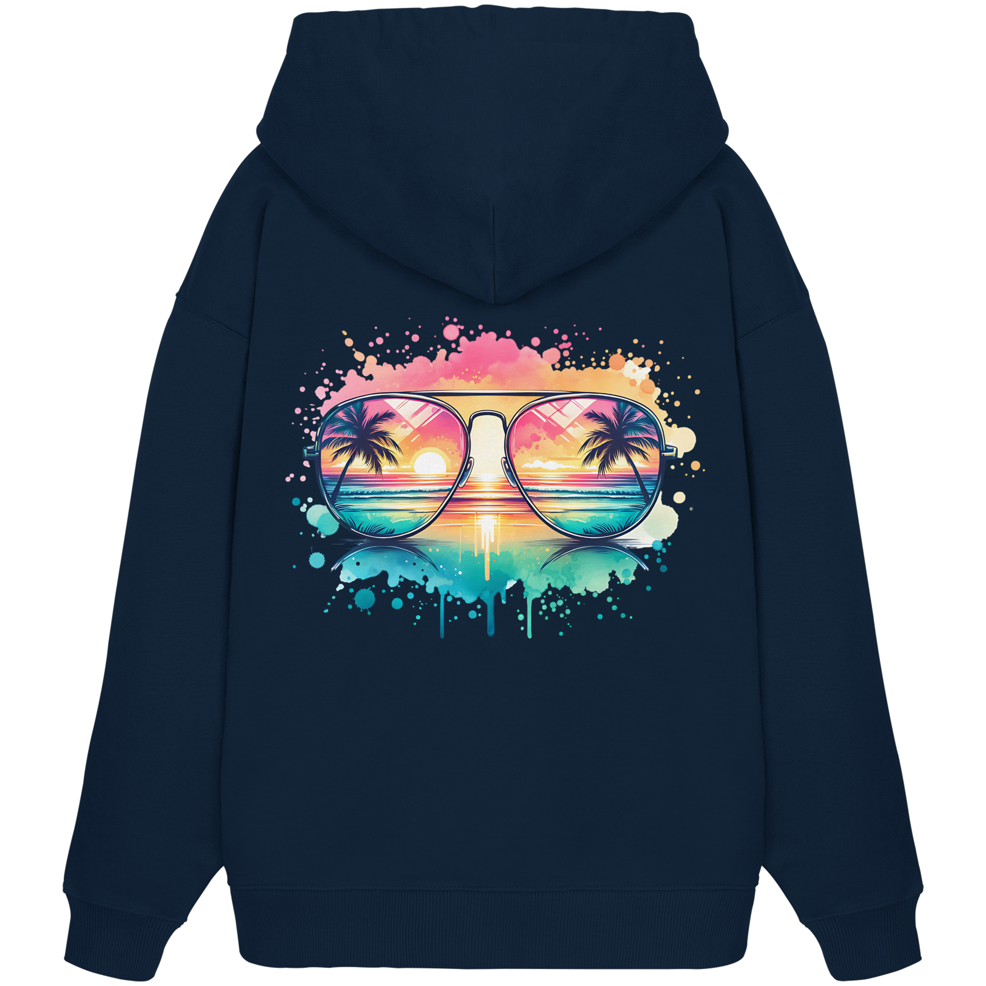 Tropical Sunset Glasses - Organic Oversize Hoodie