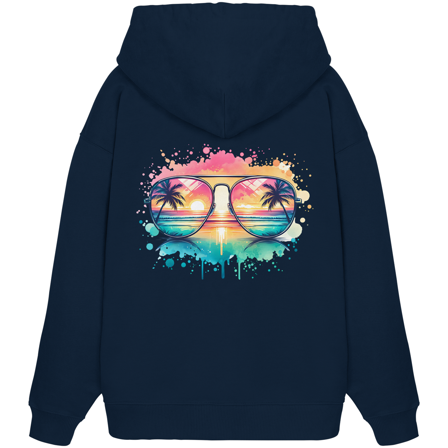 Tropical Sunset Glasses - Organic Oversize Hoodie