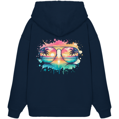 Tropical Sunset Glasses - Organic Oversize Hoodie