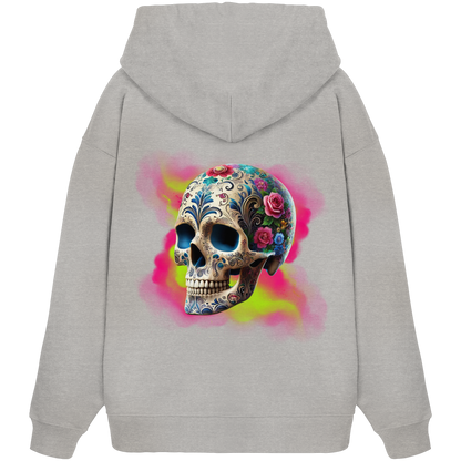 Floral Skull - Organic Oversize Hoodie