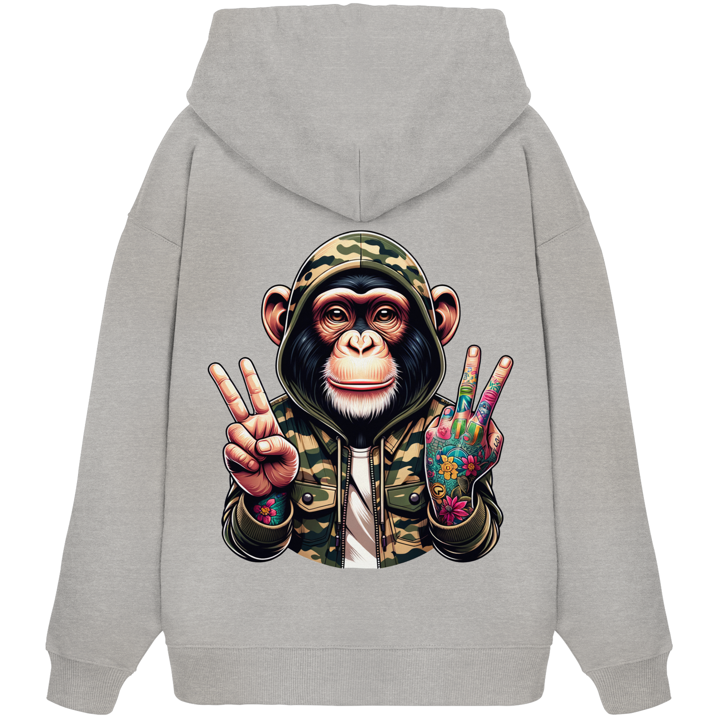 Jungle Ink Monkey - Organic Oversized Hoodie