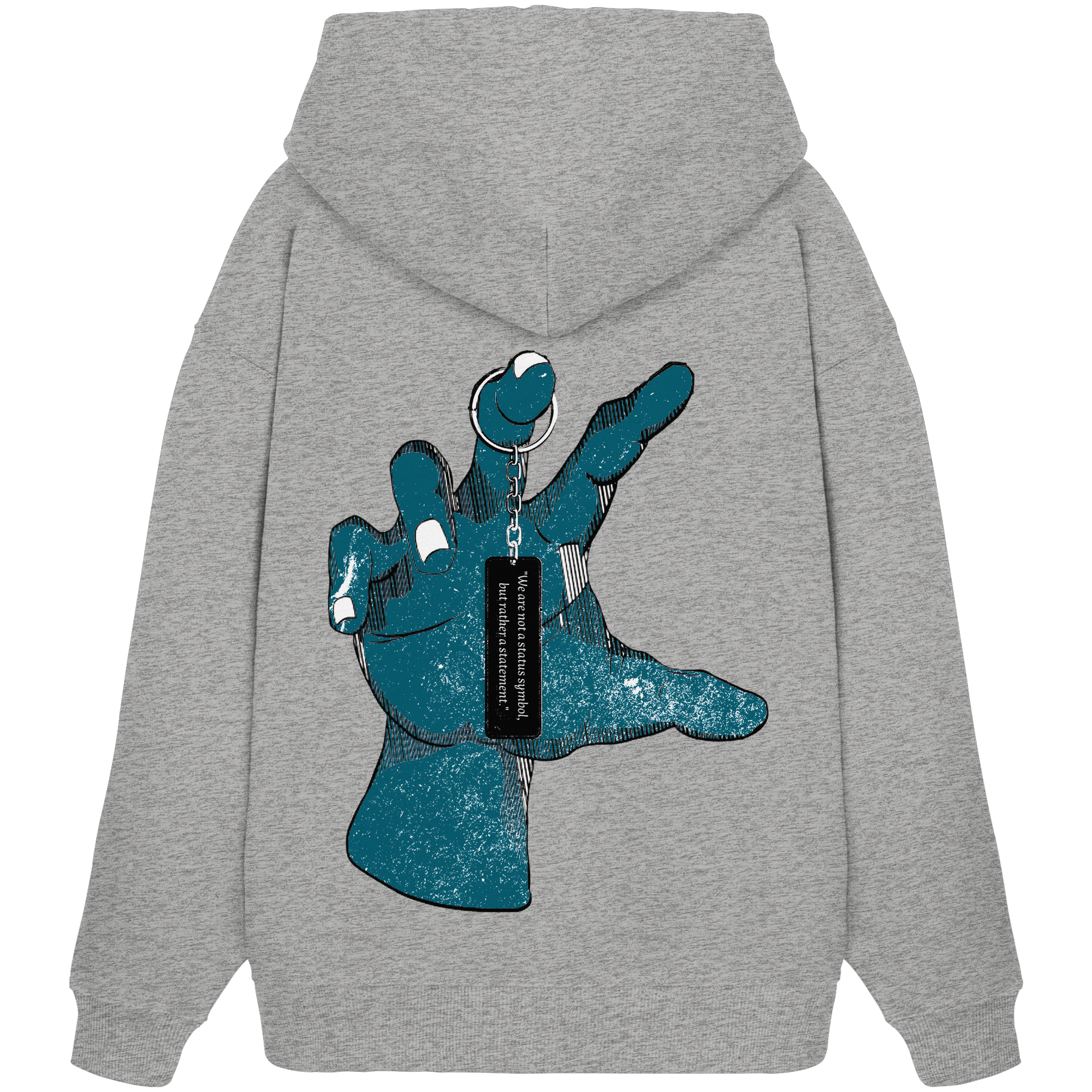 Statement Hand - Sweat à capuche oversize bio