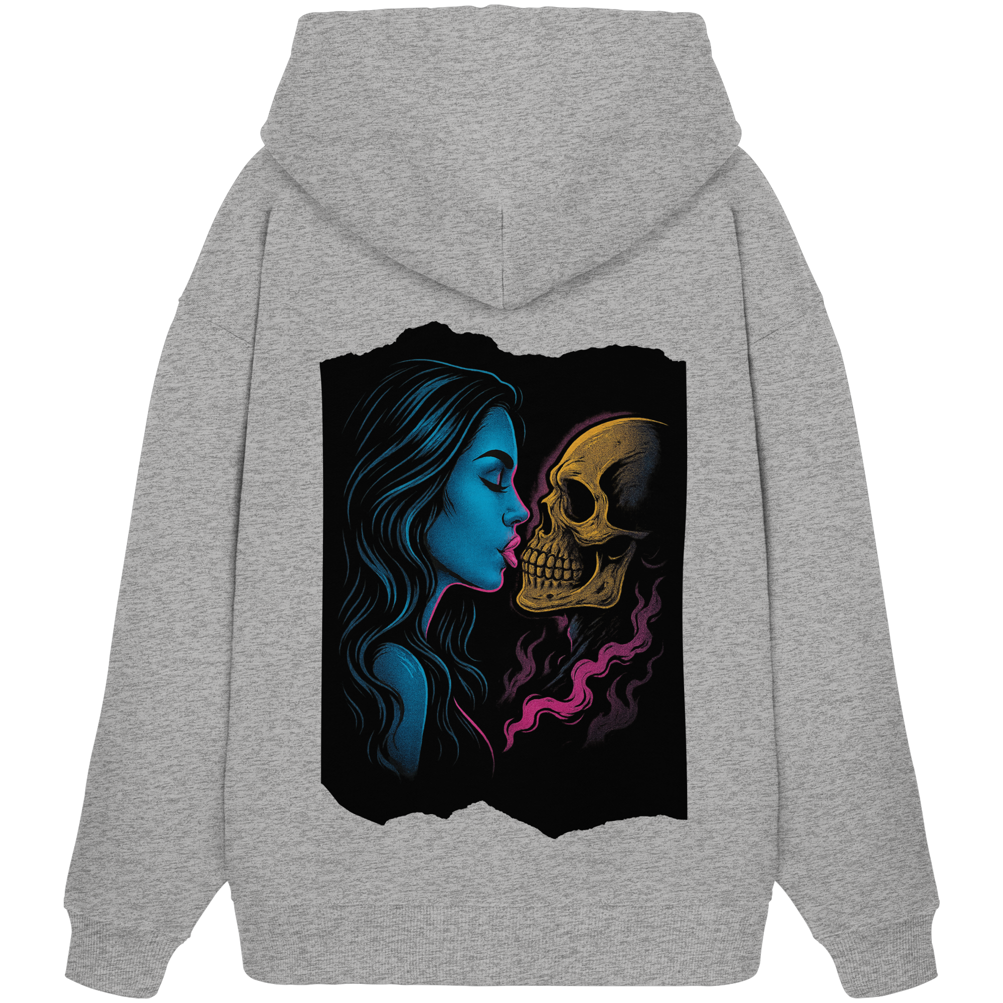 Kissing Skull - Organic Oversize Hoodie