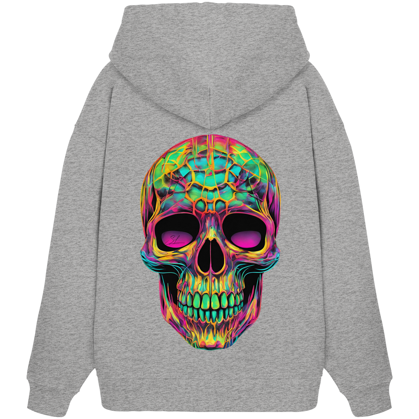 Psychedelic Skull - Organic Oversize Hoodie