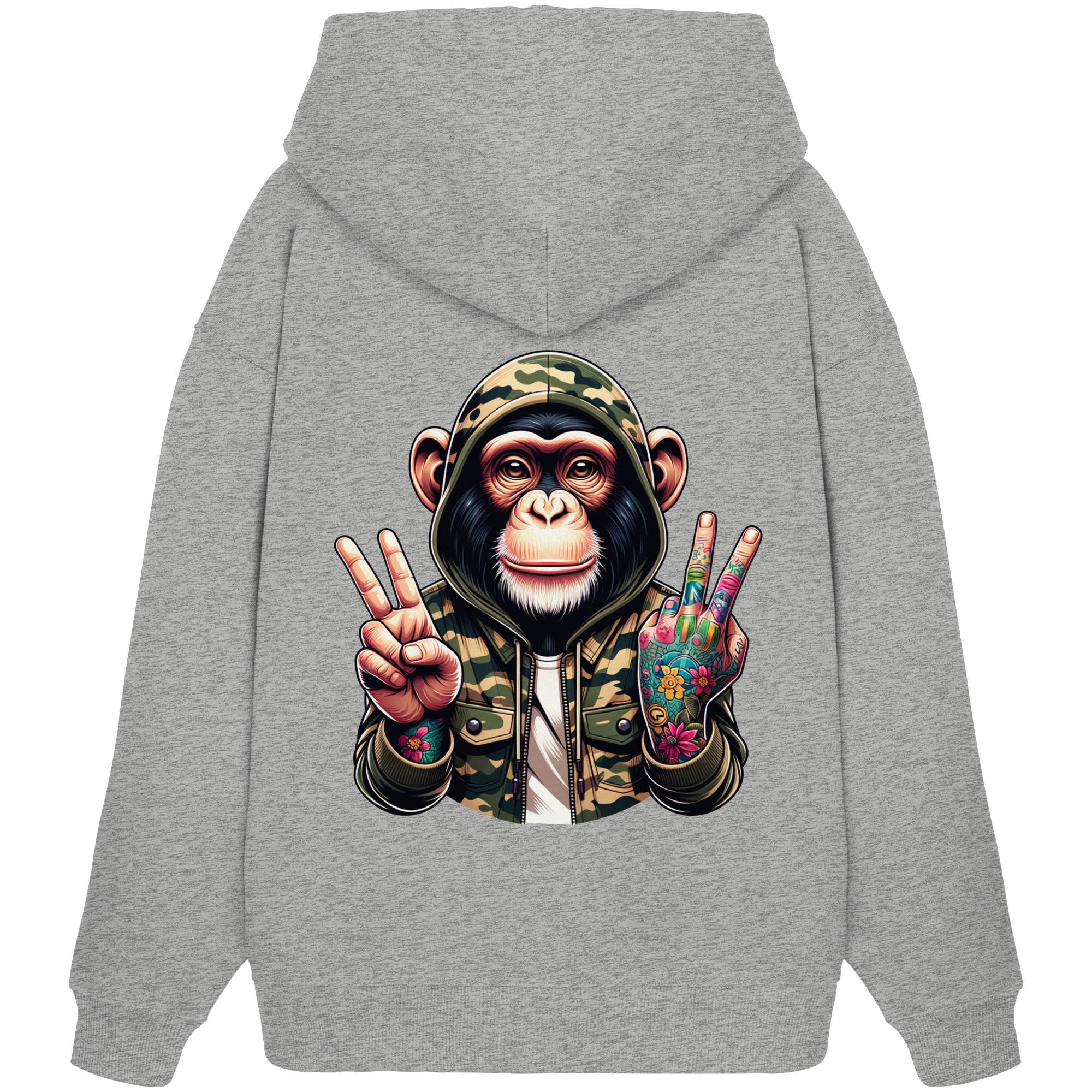 Jungle Ink Monkey - Organic Oversize Hoodie
