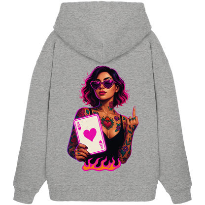 Queen of Hearts - Organic Oversize Hoodie