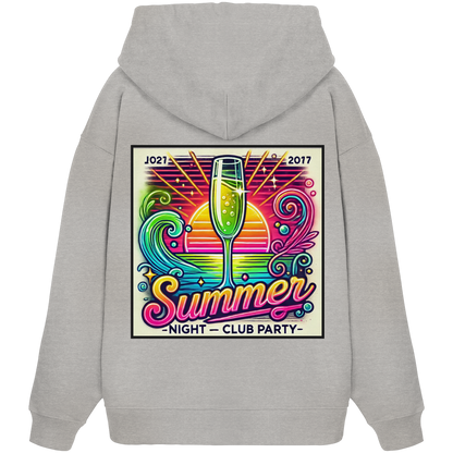 Ambiance de fête estivale - Sweat à capuche oversize bio