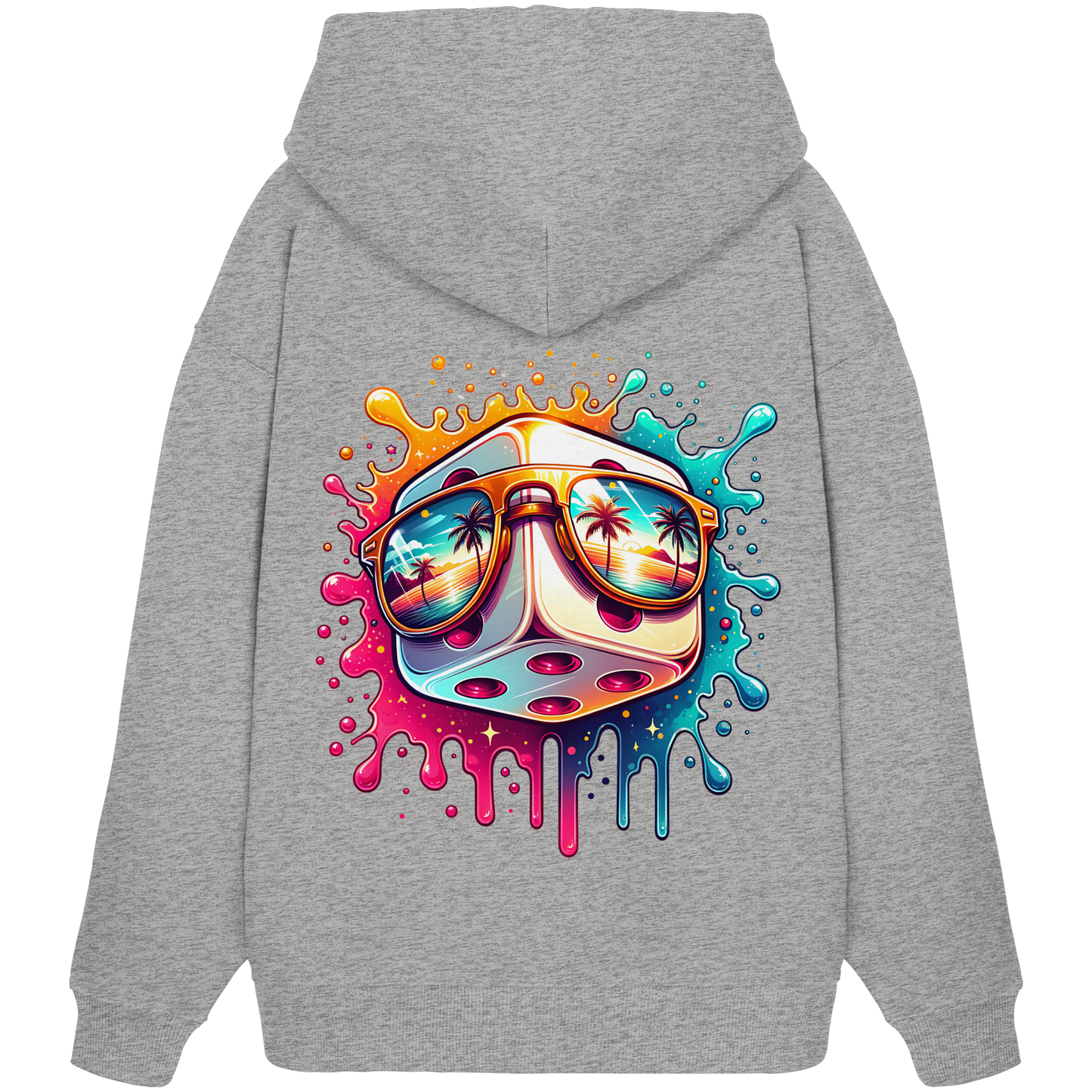 Sunset Vibes Dice - Organic Oversize Hoodie