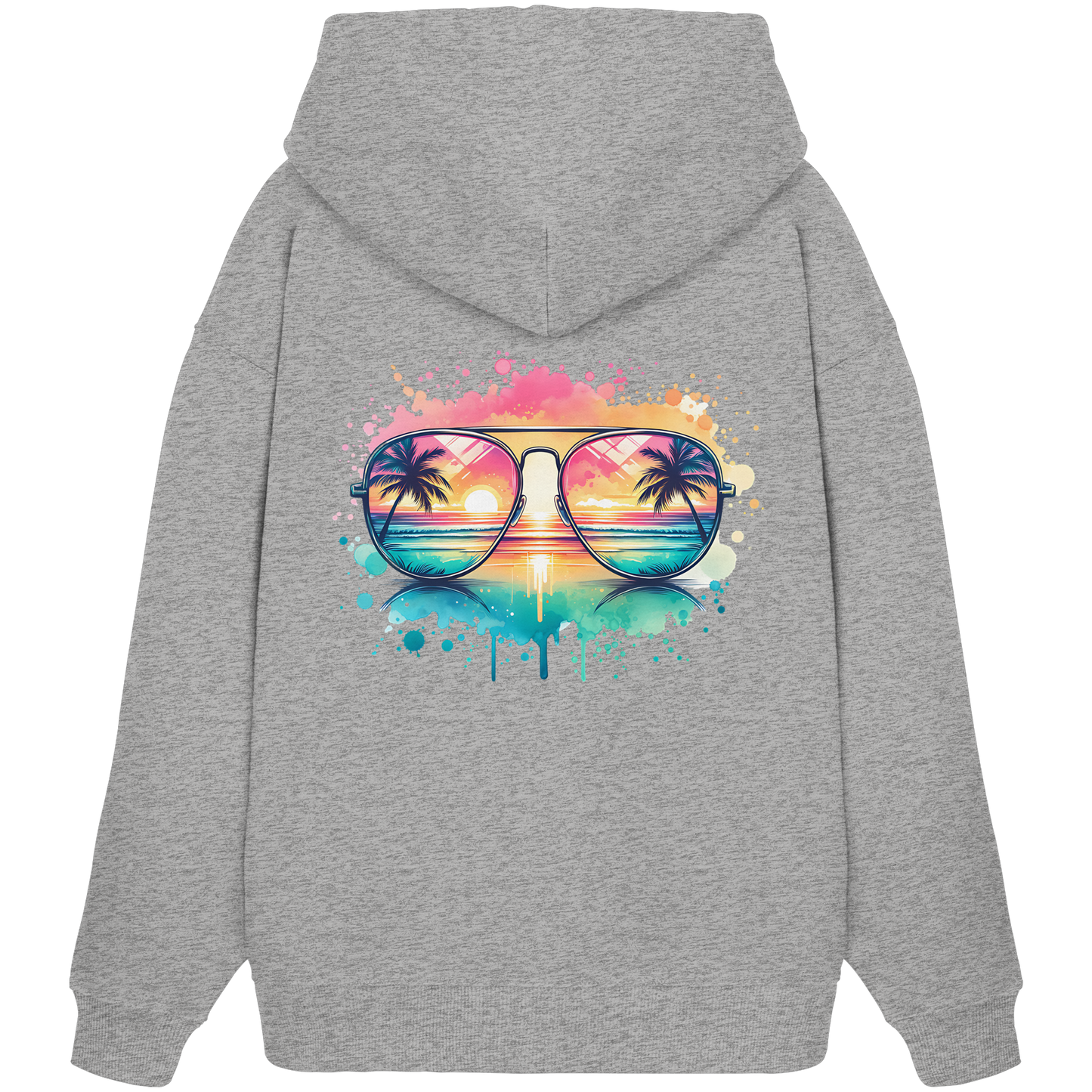 Tropical Sunset Glasses - Organic Oversize Hoodie