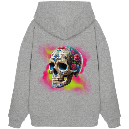 Floral Skull - Organic Oversize Hoodie
