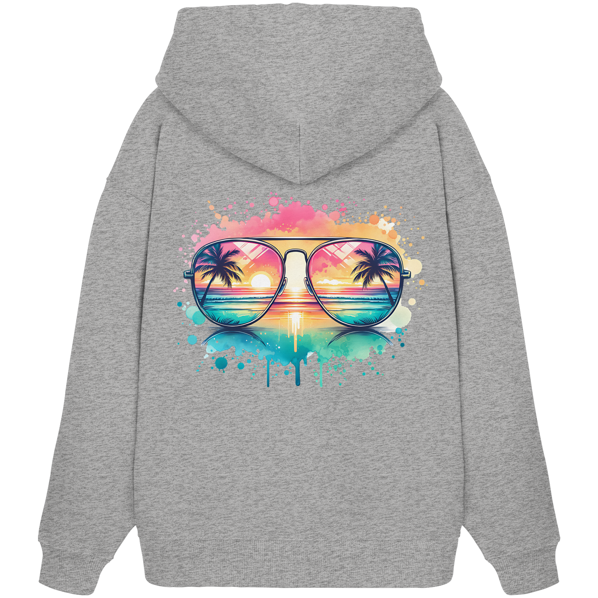 Tropical Sunset Glasses - Organic Oversize Hoodie