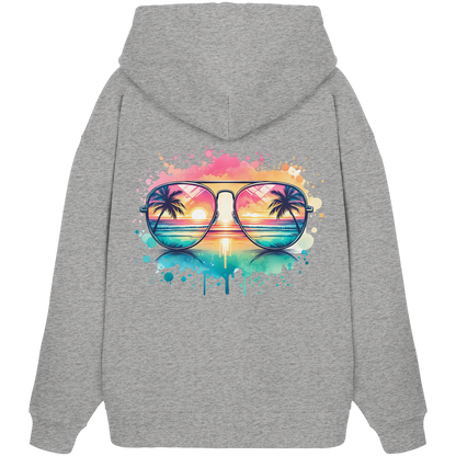 Tropical Sunset Glasses - Organic Oversize Hoodie