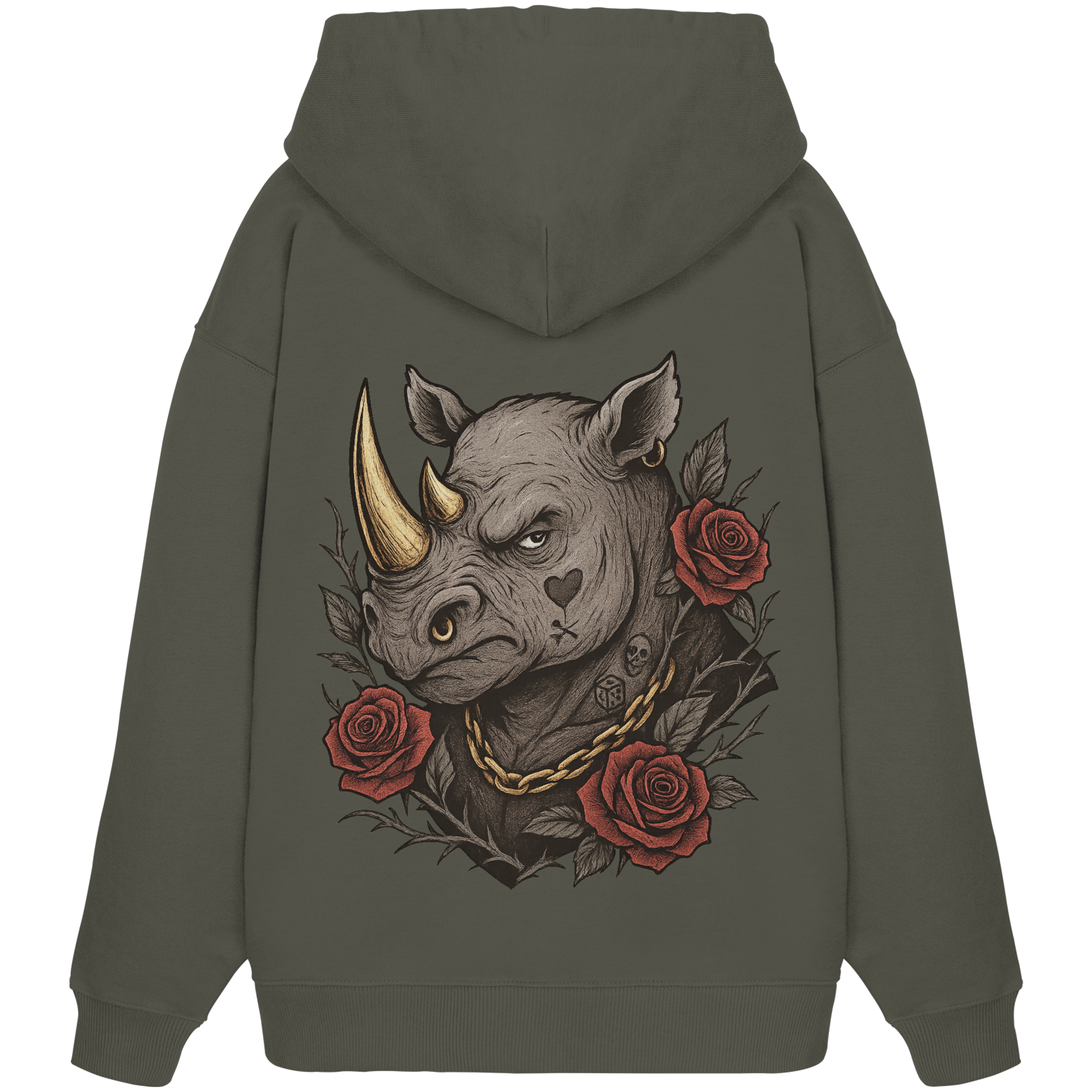Inked Rhino - Organic Oversize Hoodie