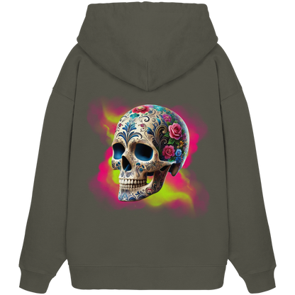Floral Skull - Organic Oversize Hoodie