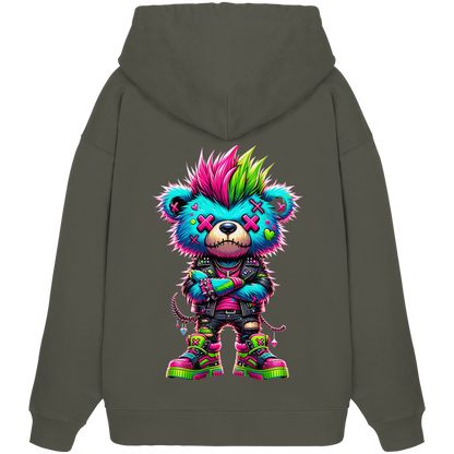 Punk Neon Teddy - Organic Oversize Hoodie