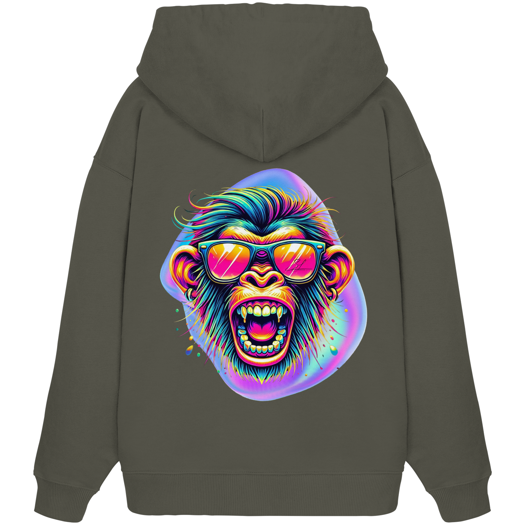 Crazy Chimp - Sweat à capuche oversize bio