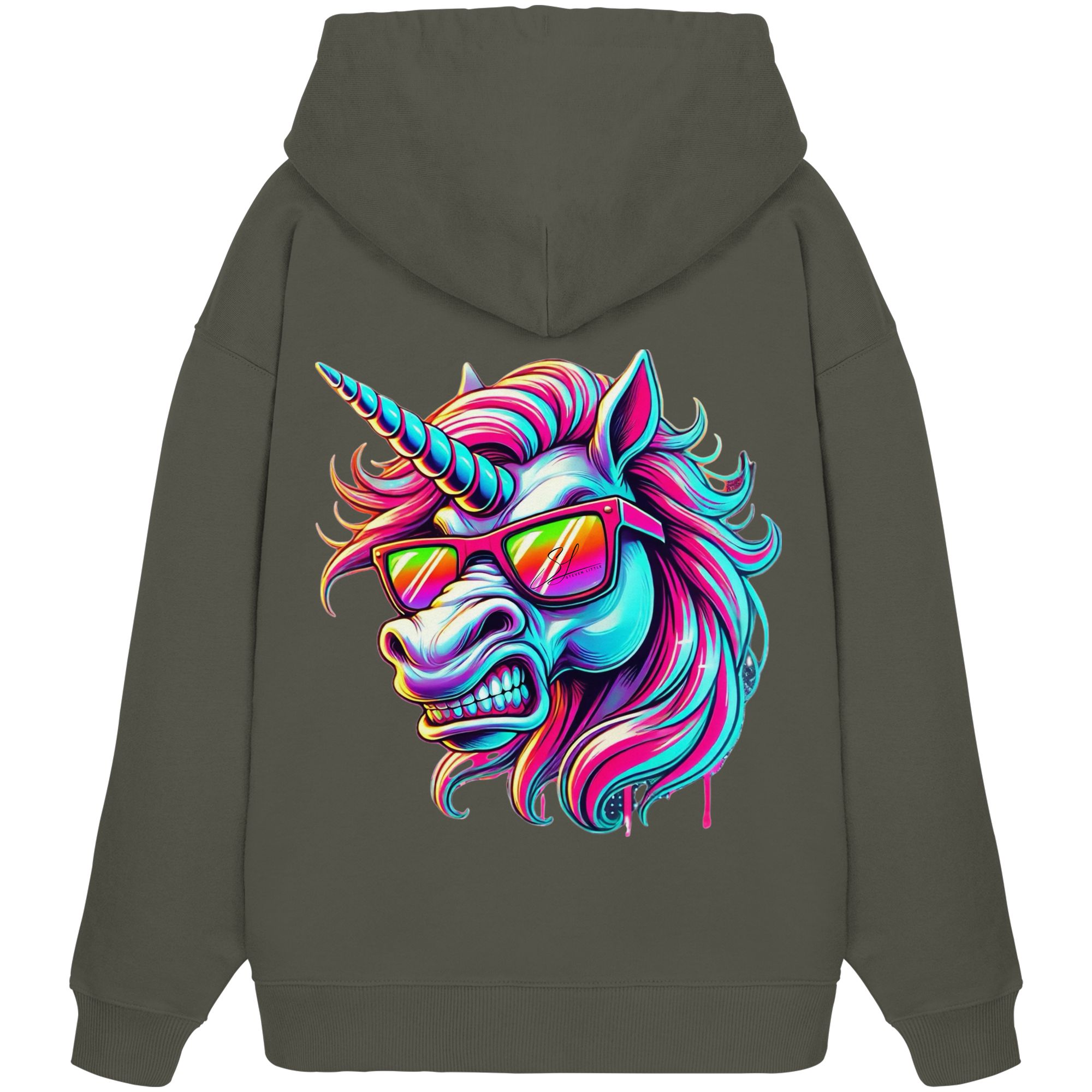 Funky Unicorn - Sweat à capuche oversize bio
