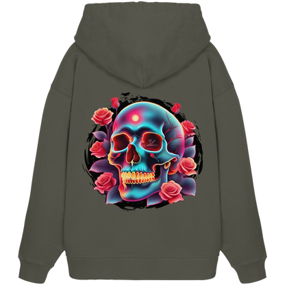 Glow Skull Design - Organic Oversize Hoodie